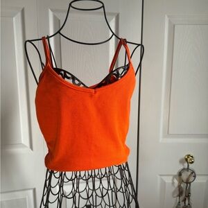 Orange tank top crop top